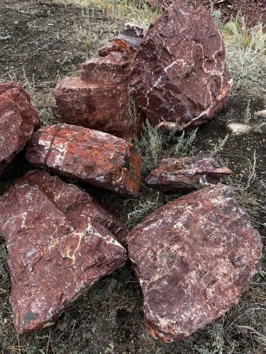Ландшафтные глыбы красно-фиолетовые 200-1000 килограмм купить в Азнакаево