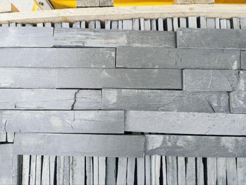 Плитка чёрная из натурального камня фасадная 30 см * 5 см, толщина 7 мм -30 мм купить в Азнакаево