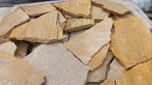 Плитняк златолит жёлтый для цоколя купить в Азнакаево