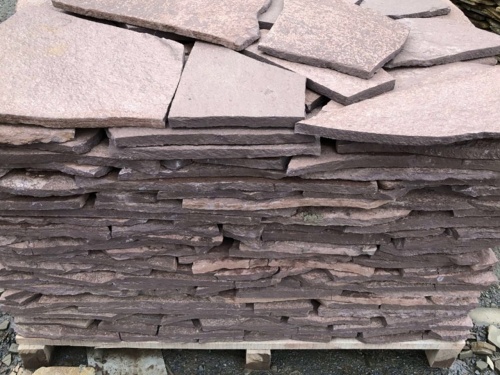 Плитняк лемезит бордовый для облицовки цоколя 20-25 мм  купить в Азнакаево