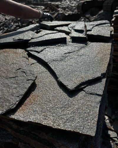 Плитняк златолит серебристый для фасада купить в Азнакаево