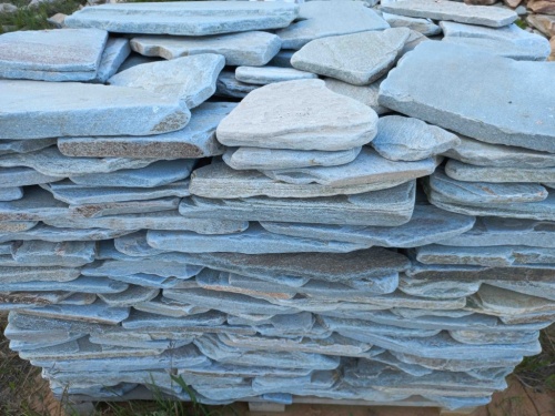 Плитняк златолит зелёный галтованный для цоколя купить в Азнакаево